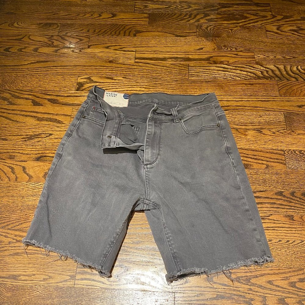 Men's Marine Layer Black/Gray Jean Shorts